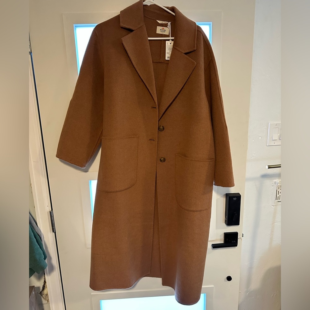 NWT Marine Layer “Colette” oversized long line coat in camel